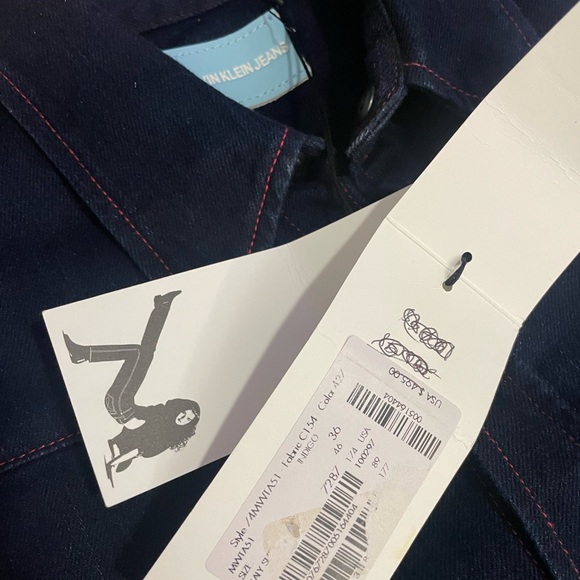 Calvin Klein Denim Shirt Jacket Sz 36/M - Picture 8 of 10